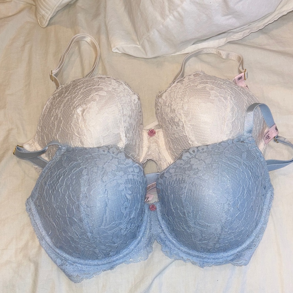 VS - Dream Angels line - Demi doublé in Cream and Blue (2 for 1)